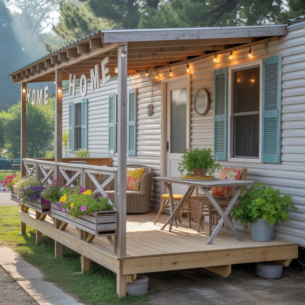 porch ideas for single wide mobile homes