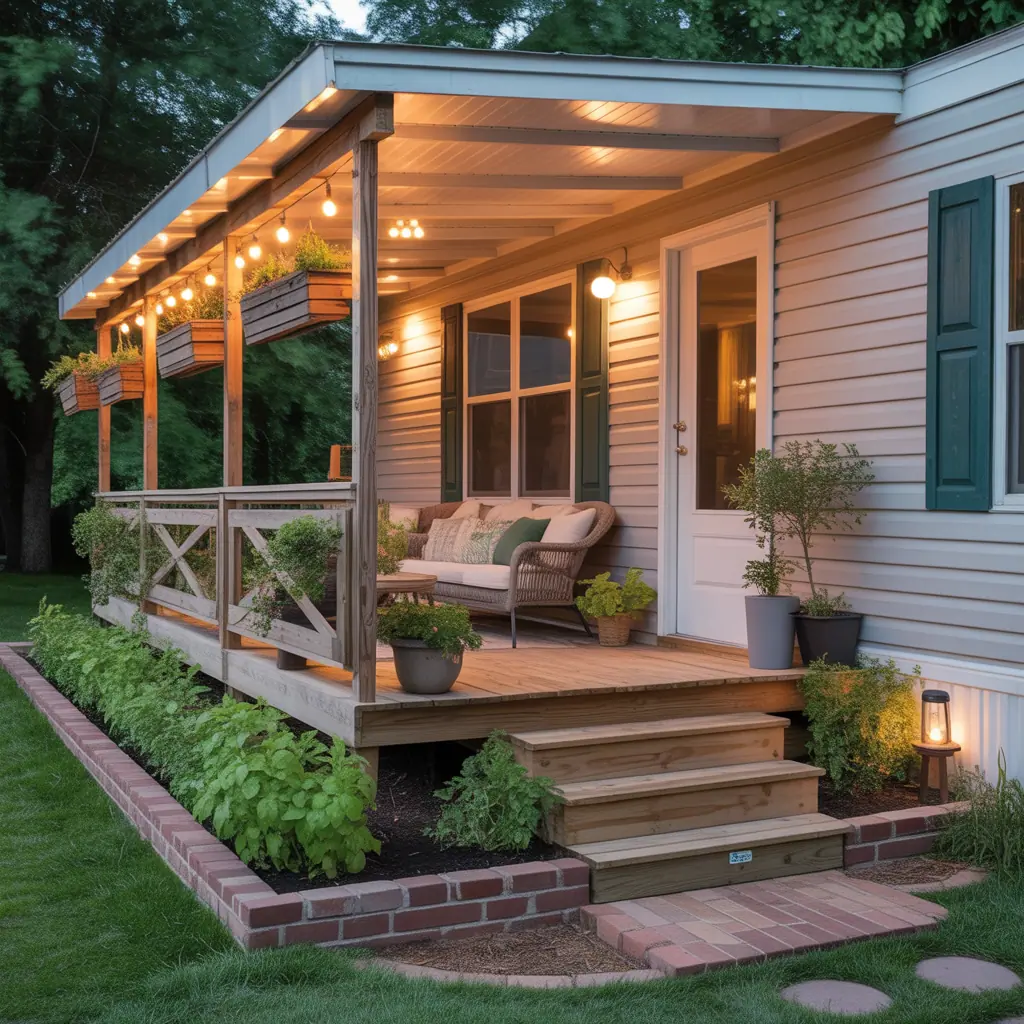 porch ideas for single wide mobile homes