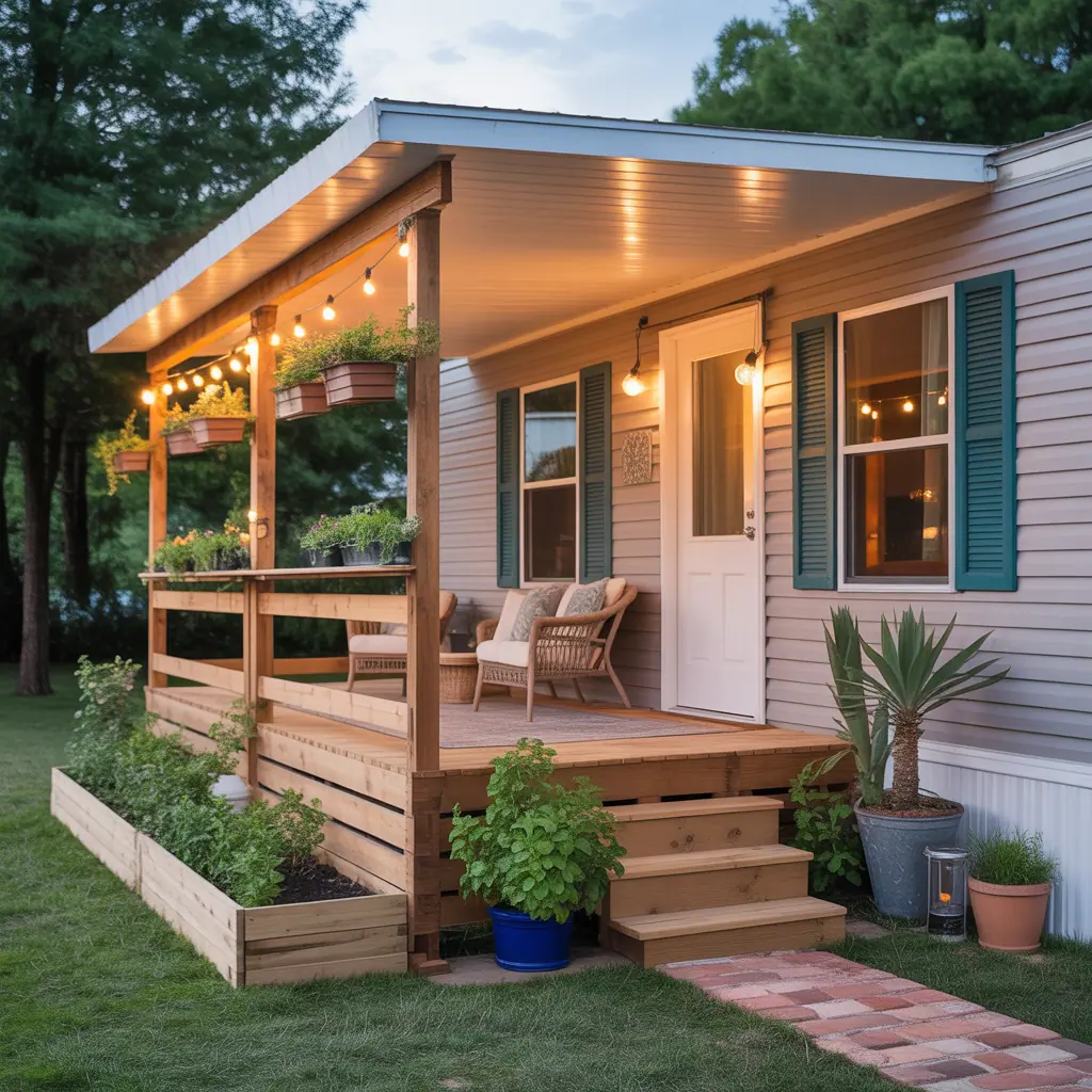 porch ideas for single wide mobile homes