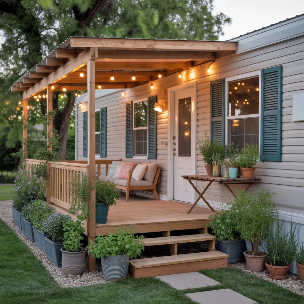 porch ideas for single wide mobile homes