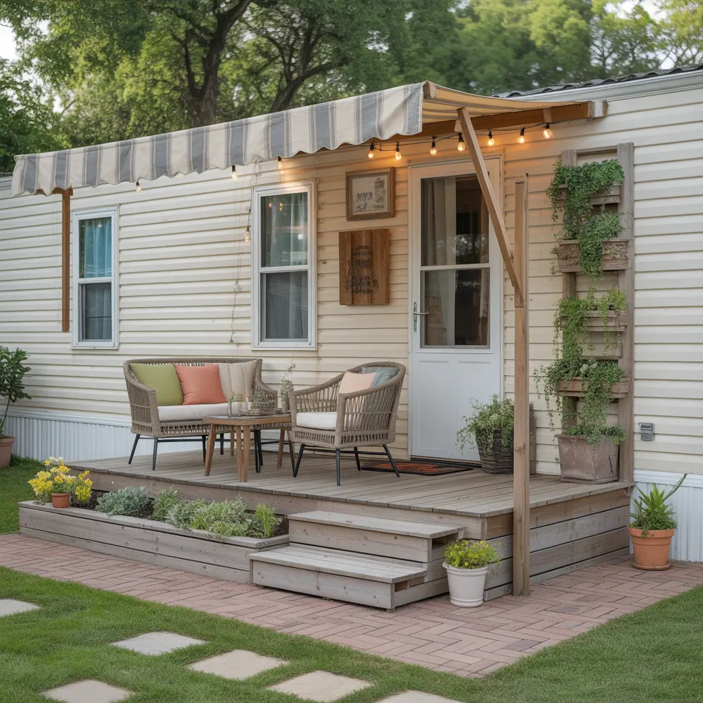porch ideas for single wide mobile homes