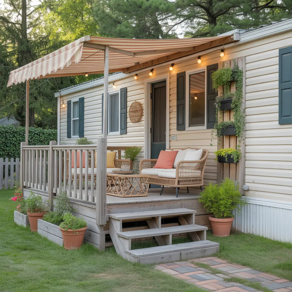porch ideas for single wide mobile homes