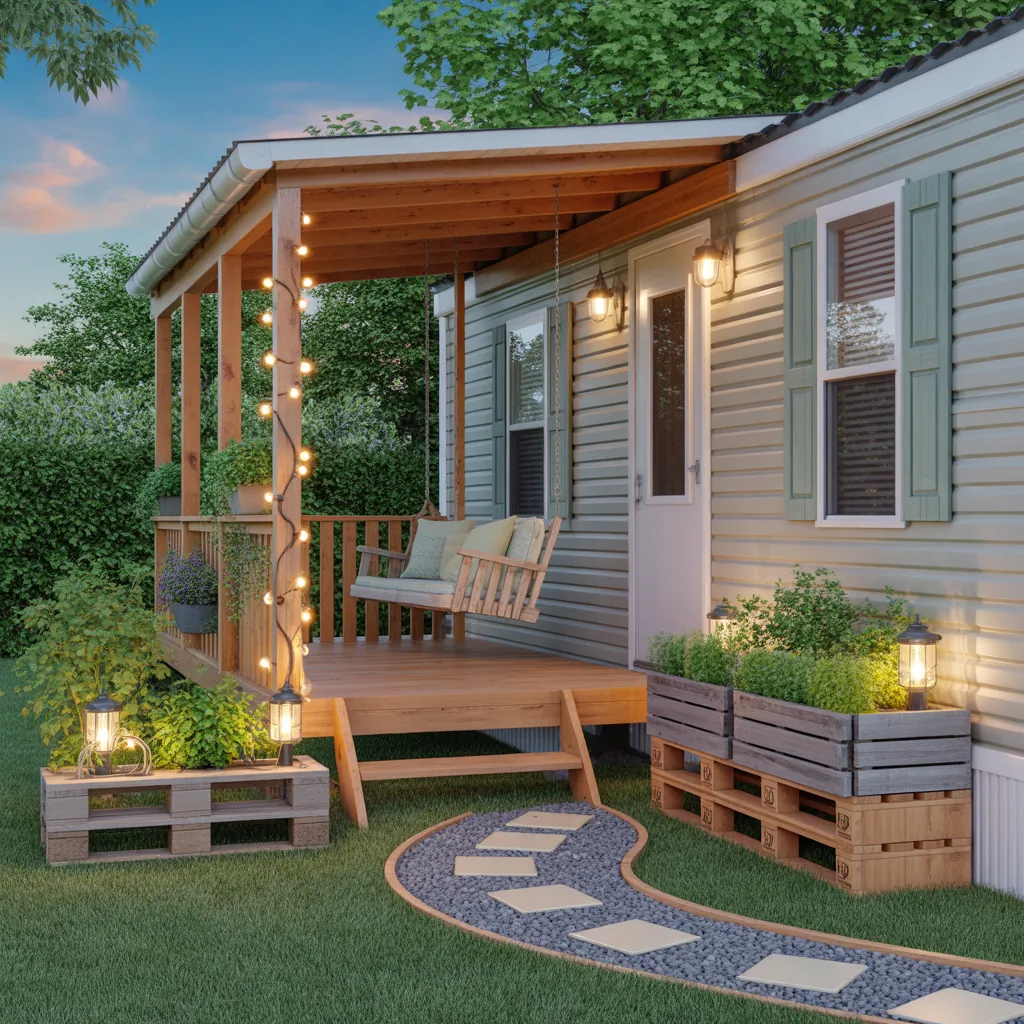 porch ideas for single wide mobile homes