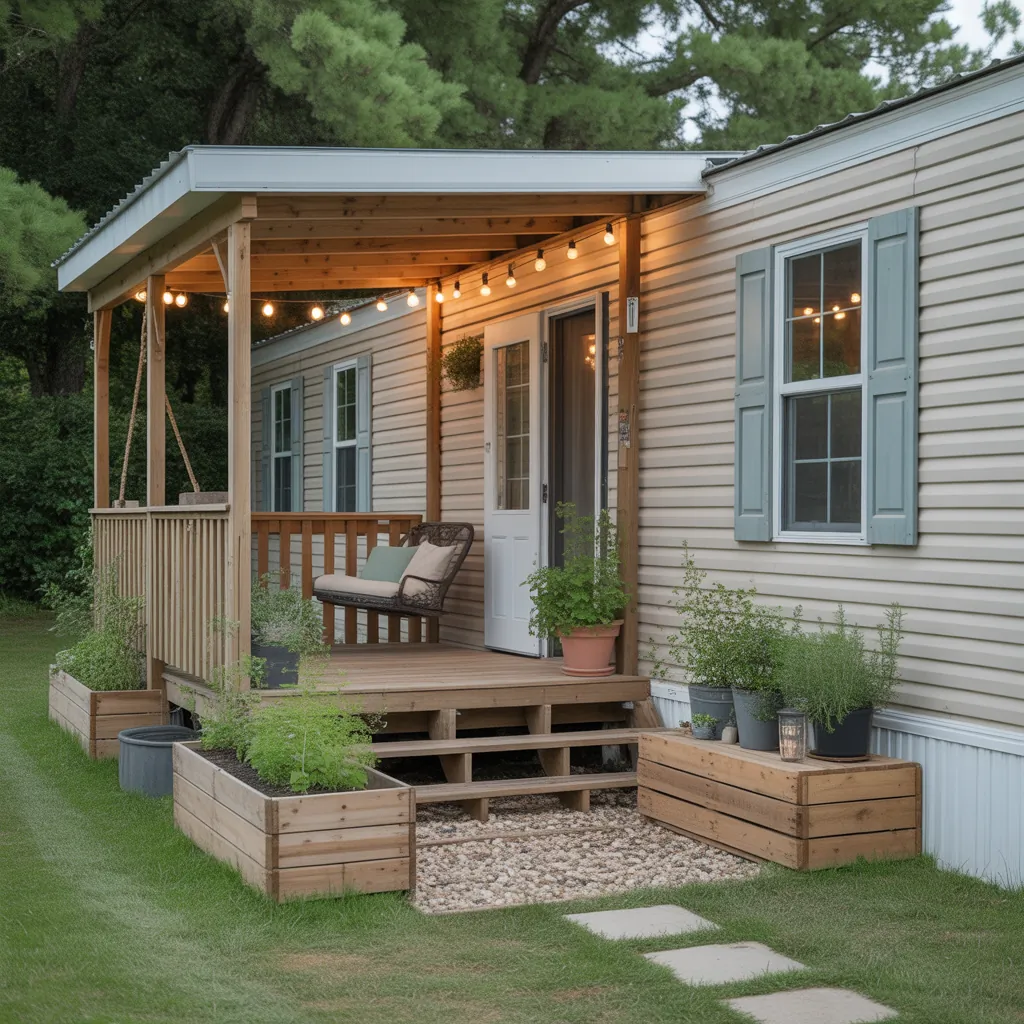 porch ideas for single wide mobile homes