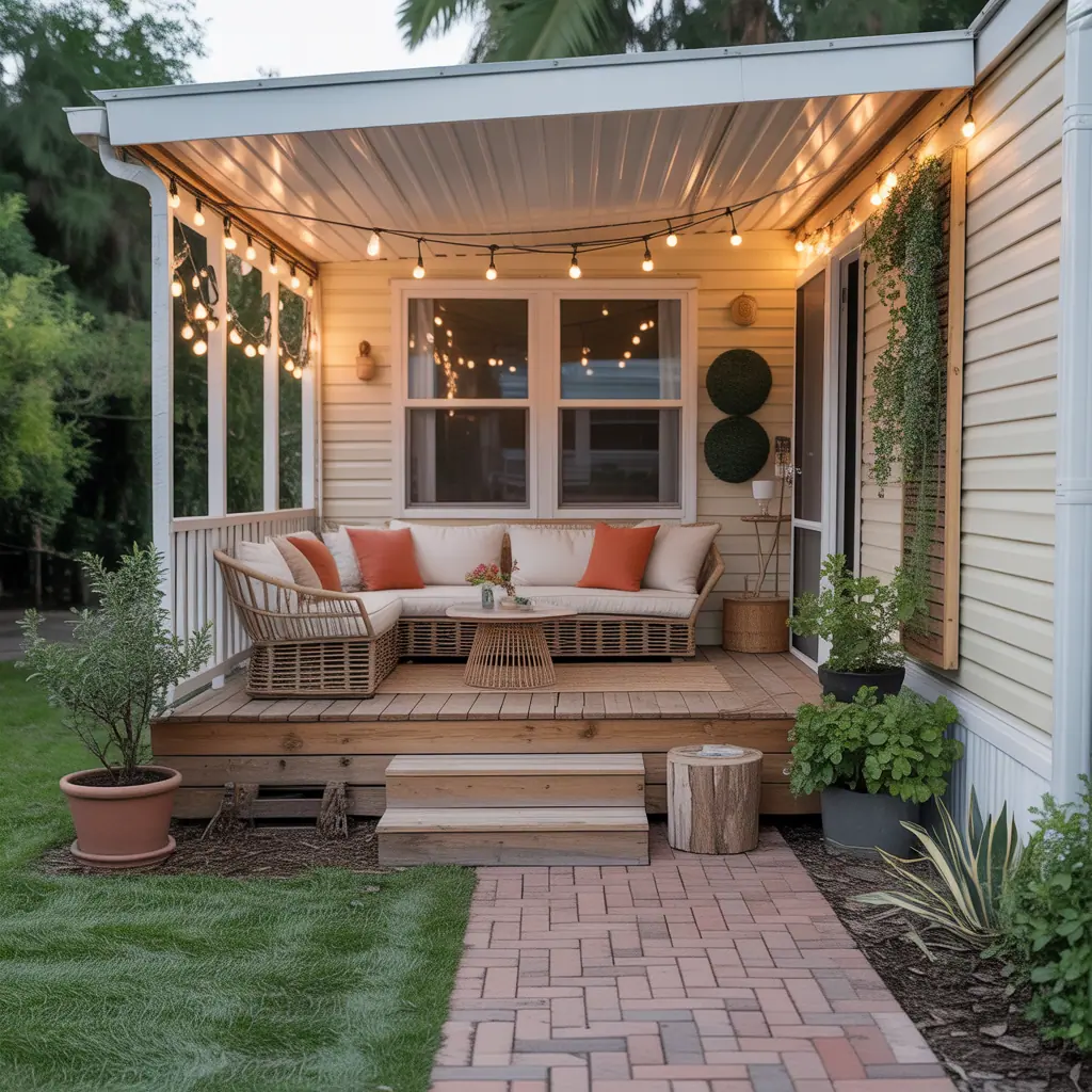 porch ideas for single wide mobile homes