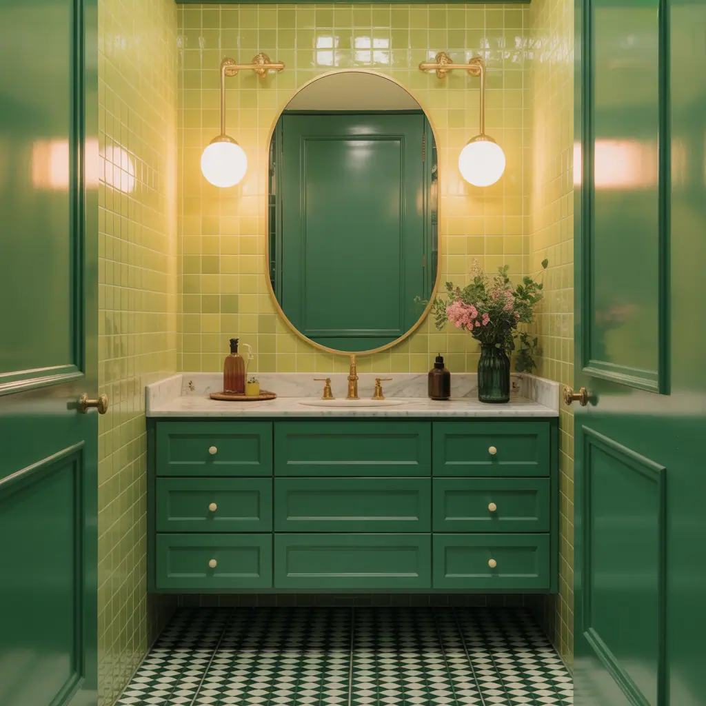 powder room colorful design ideas