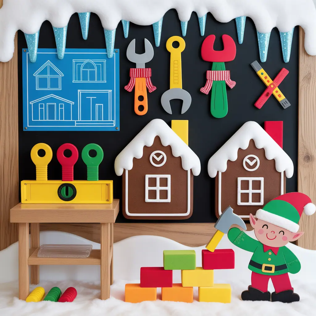 preschool winter bulletin board