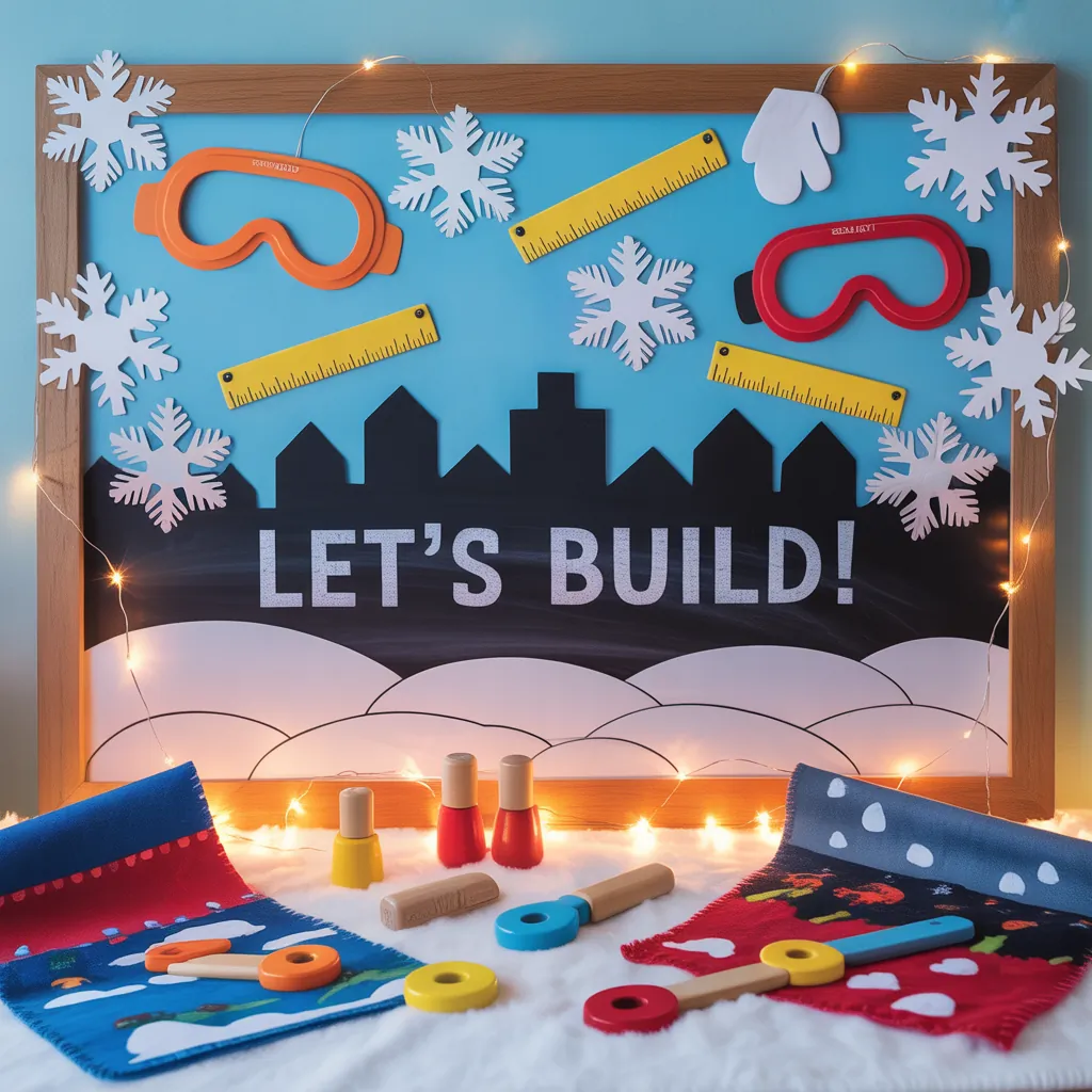 preschool winter bulletin board