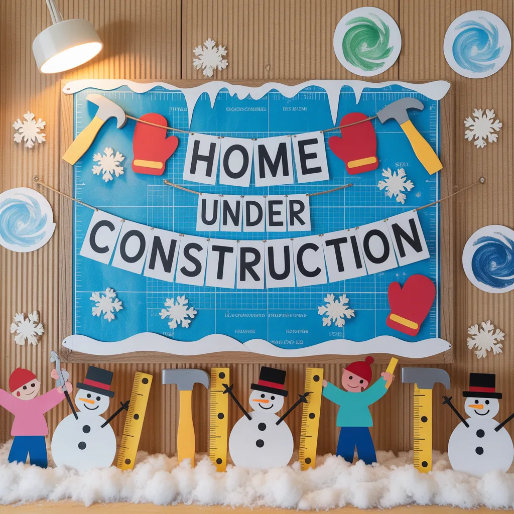 preschool winter bulletin board