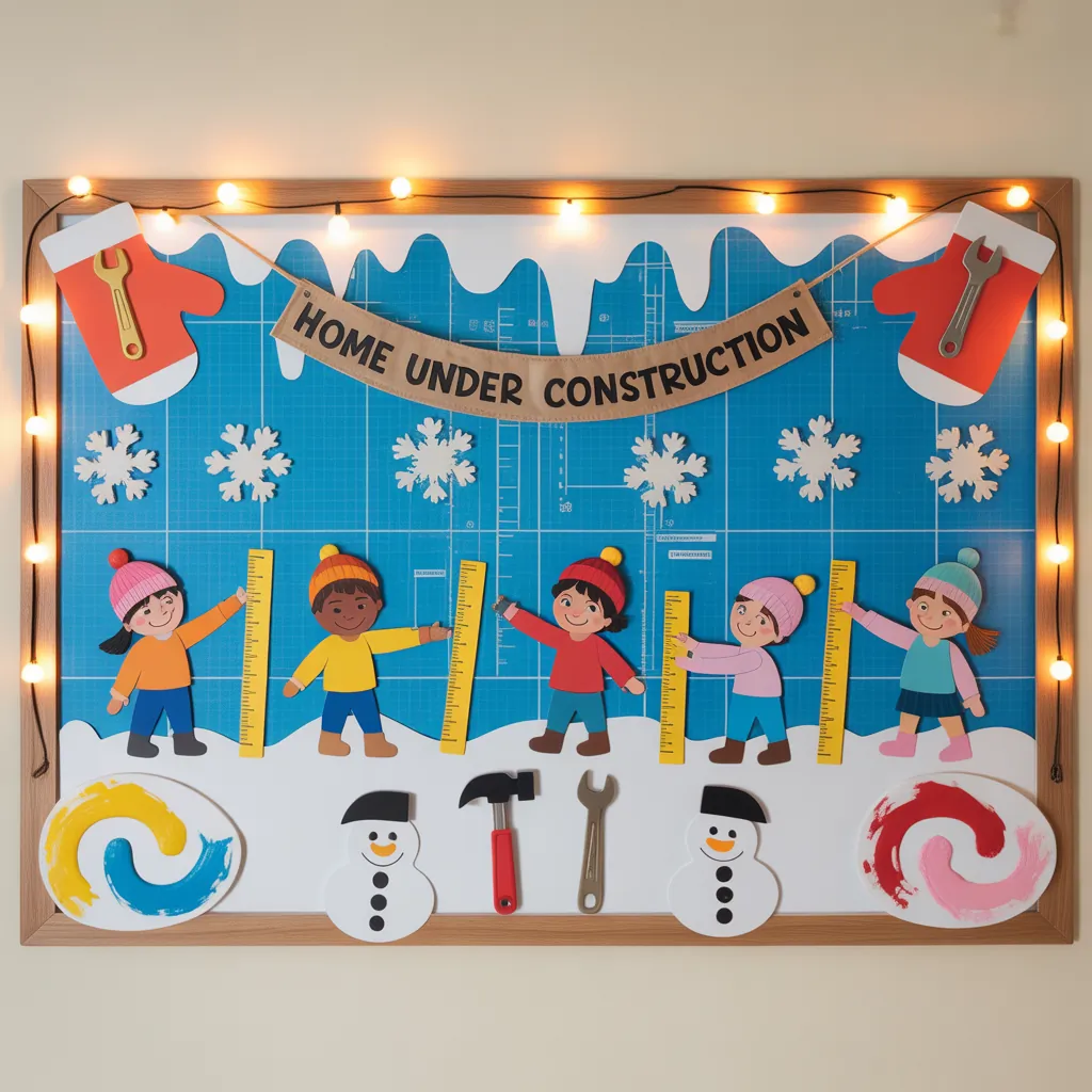 preschool winter bulletin board