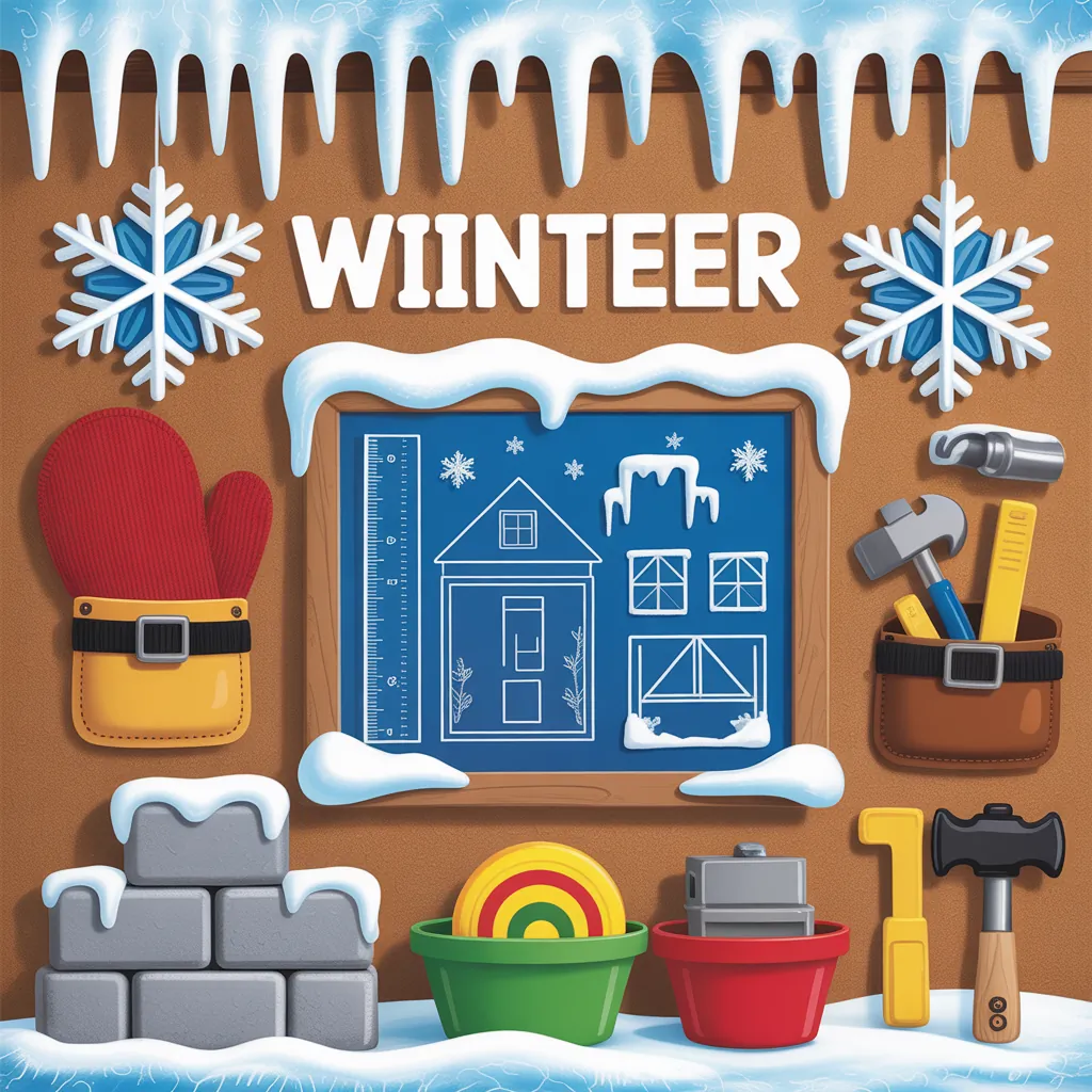 preschool winter bulletin board
