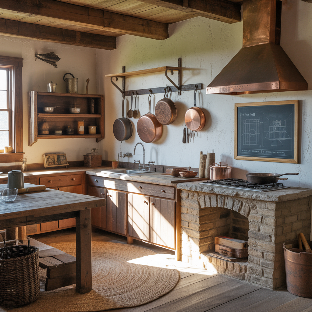 primitive rustic kitchen decor