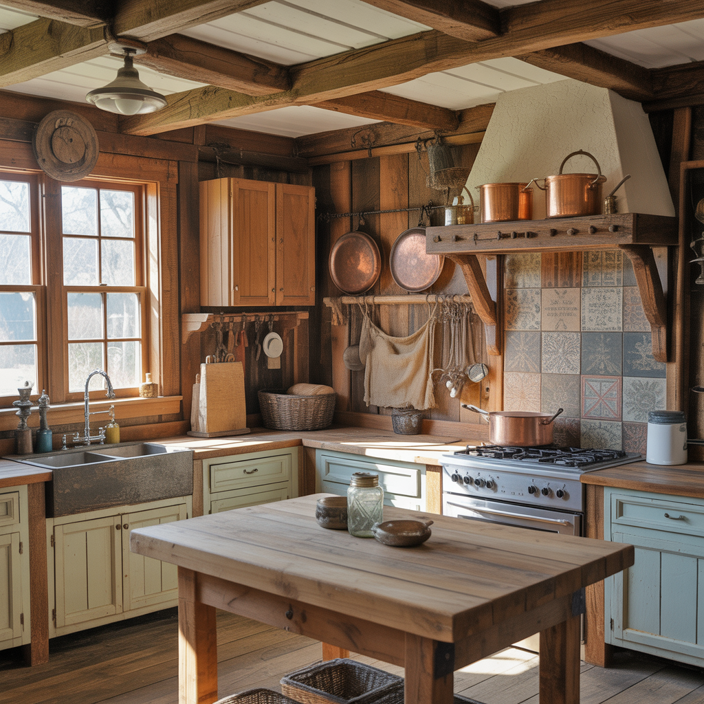 primitive rustic kitchen decor