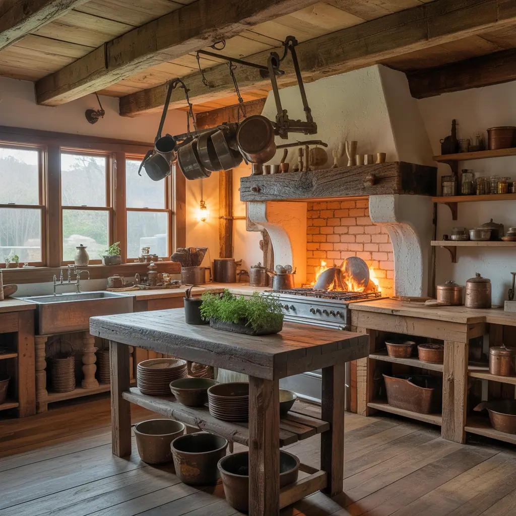 primitive rustic kitchen decor