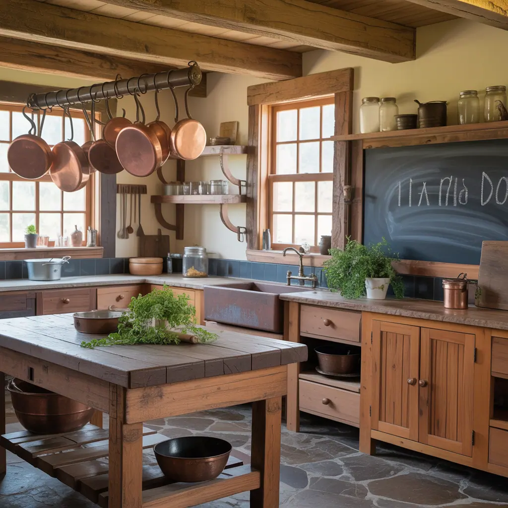 primitive rustic kitchen decor