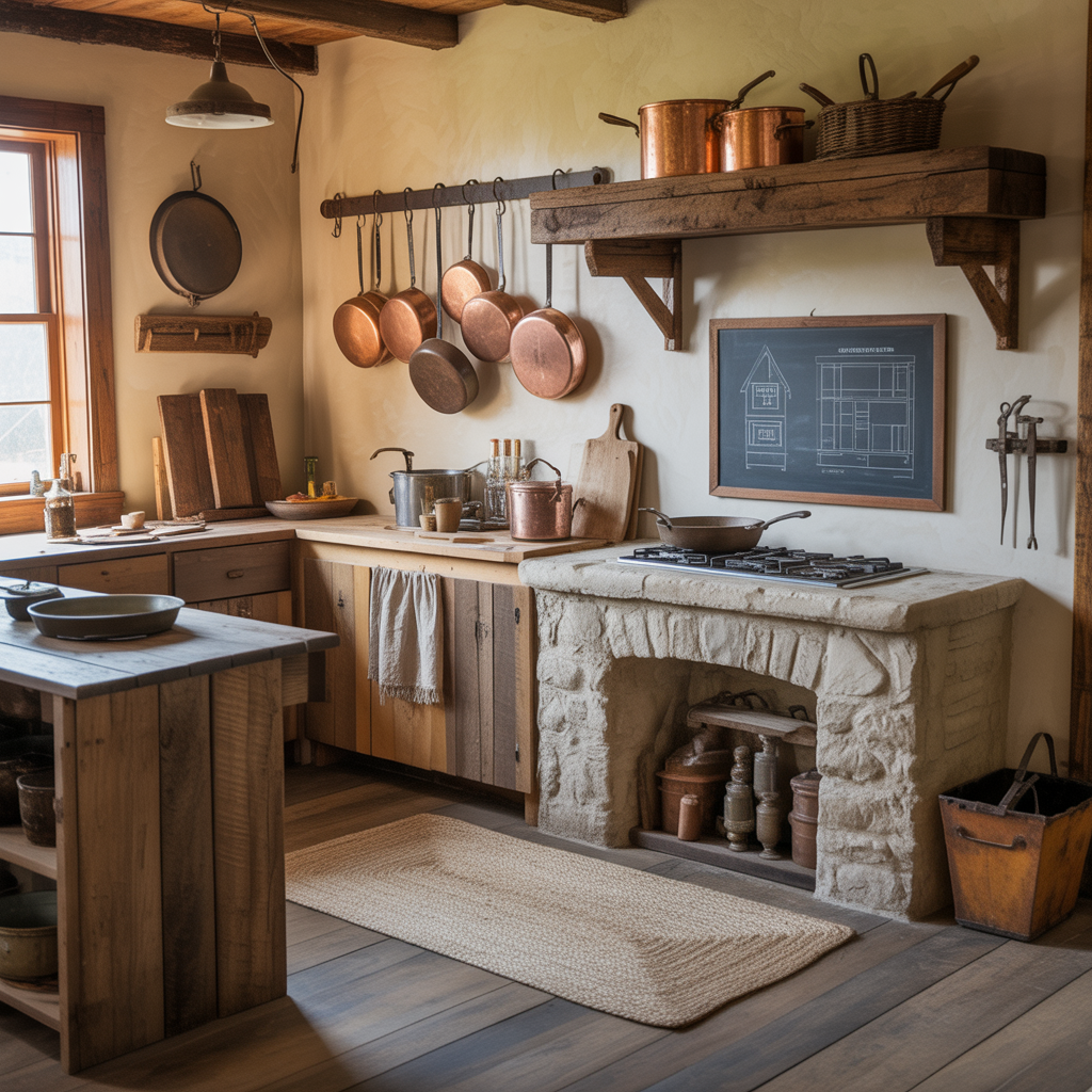 primitive rustic kitchen decor