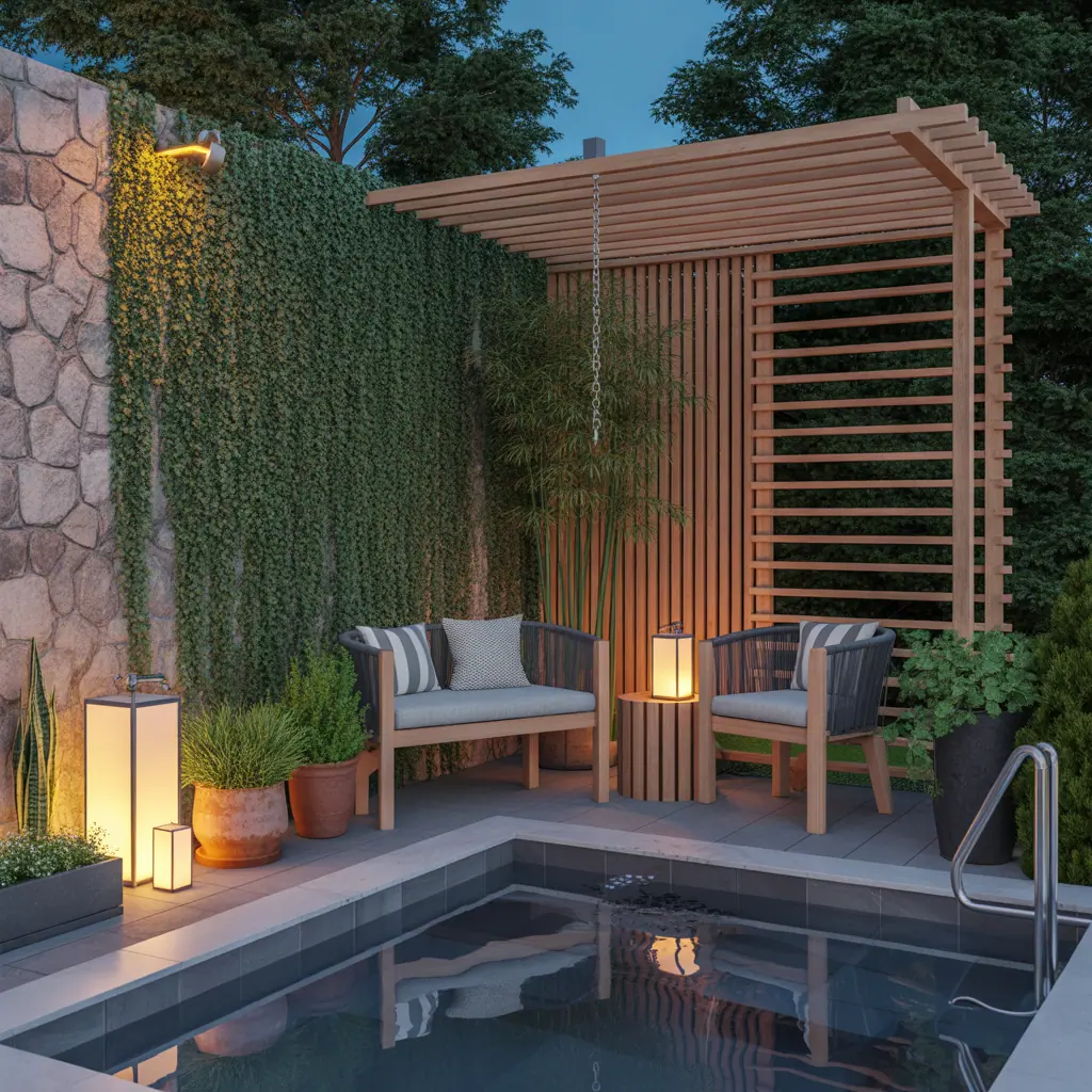 privacy ideas for hot tub