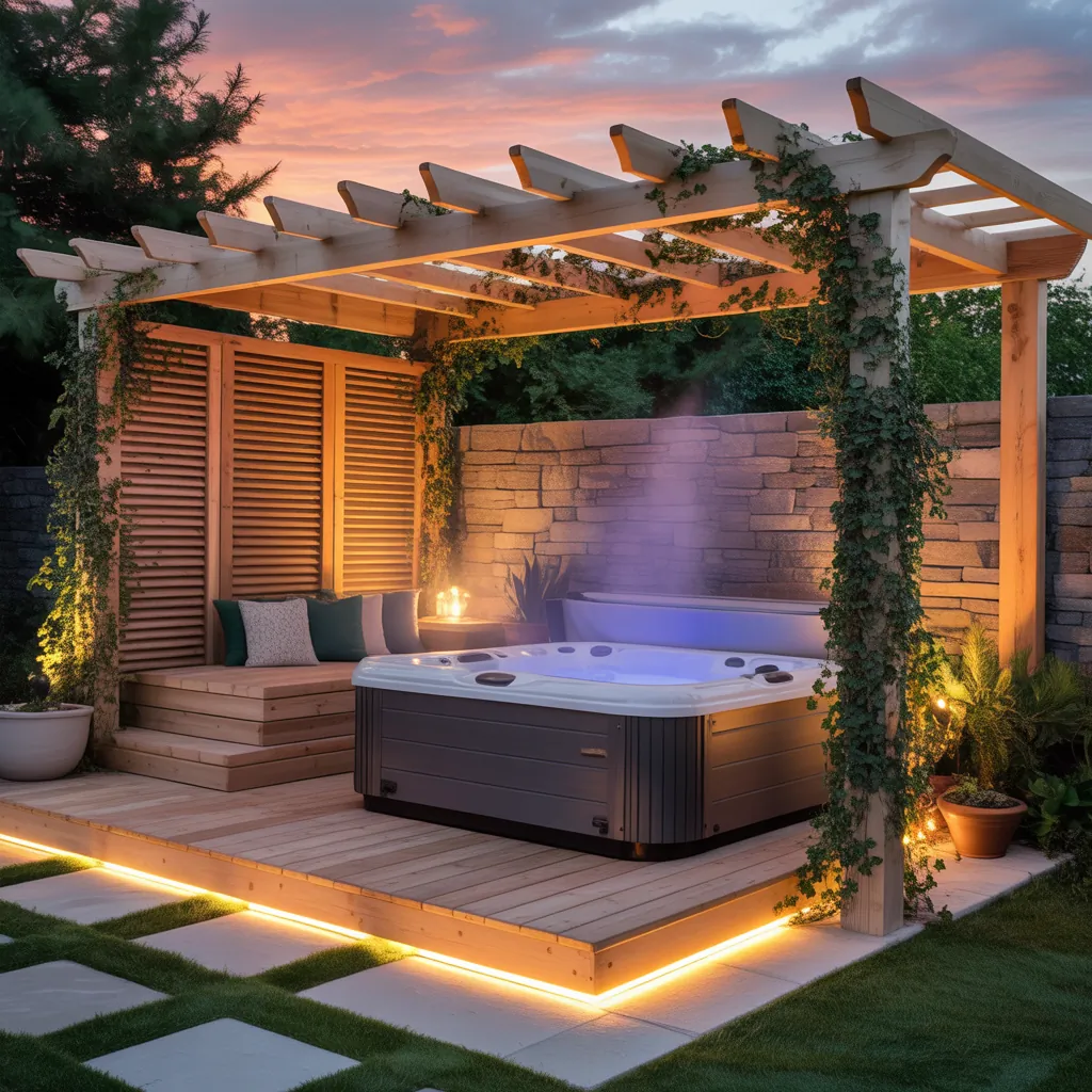 privacy ideas for hot tub