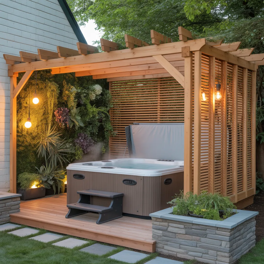 privacy ideas for hot tub