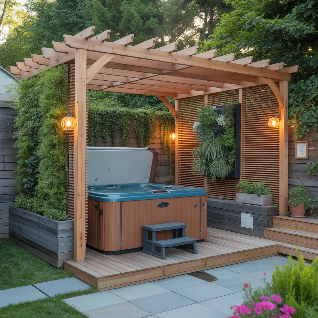privacy ideas for hot tub