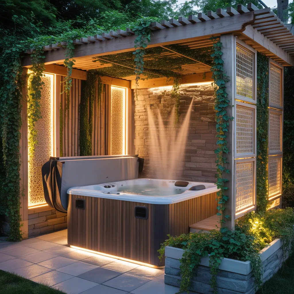 privacy ideas for hot tub