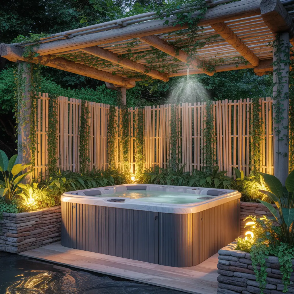 privacy ideas for hot tub