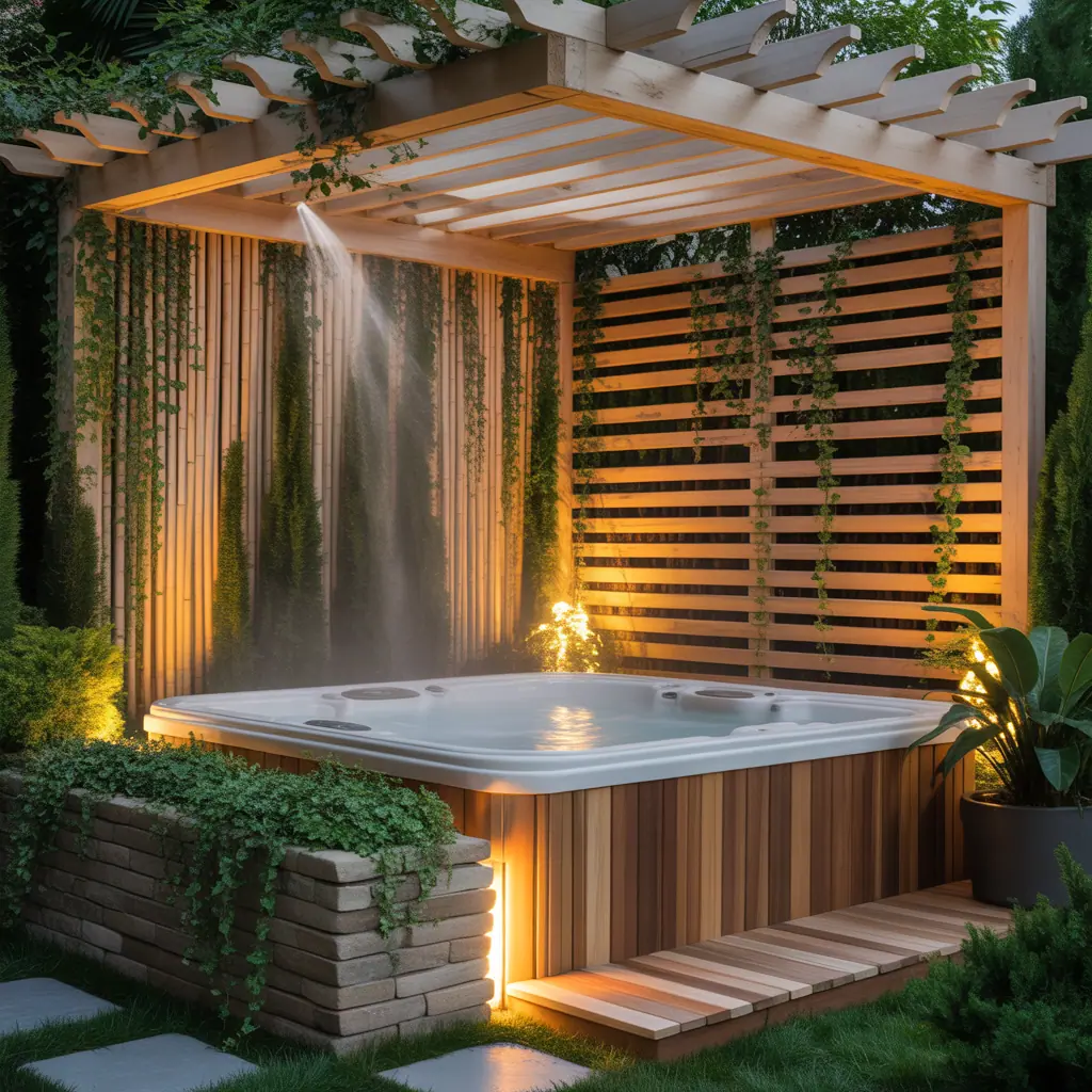 privacy ideas for hot tub