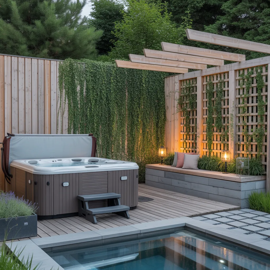 privacy ideas for hot tub