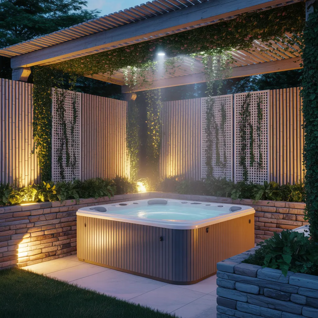 privacy ideas for hot tub