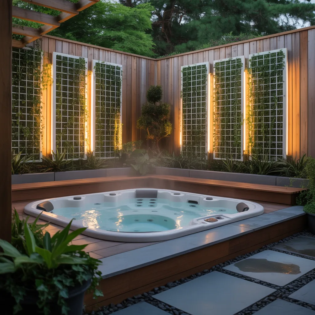 privacy ideas for hot tub