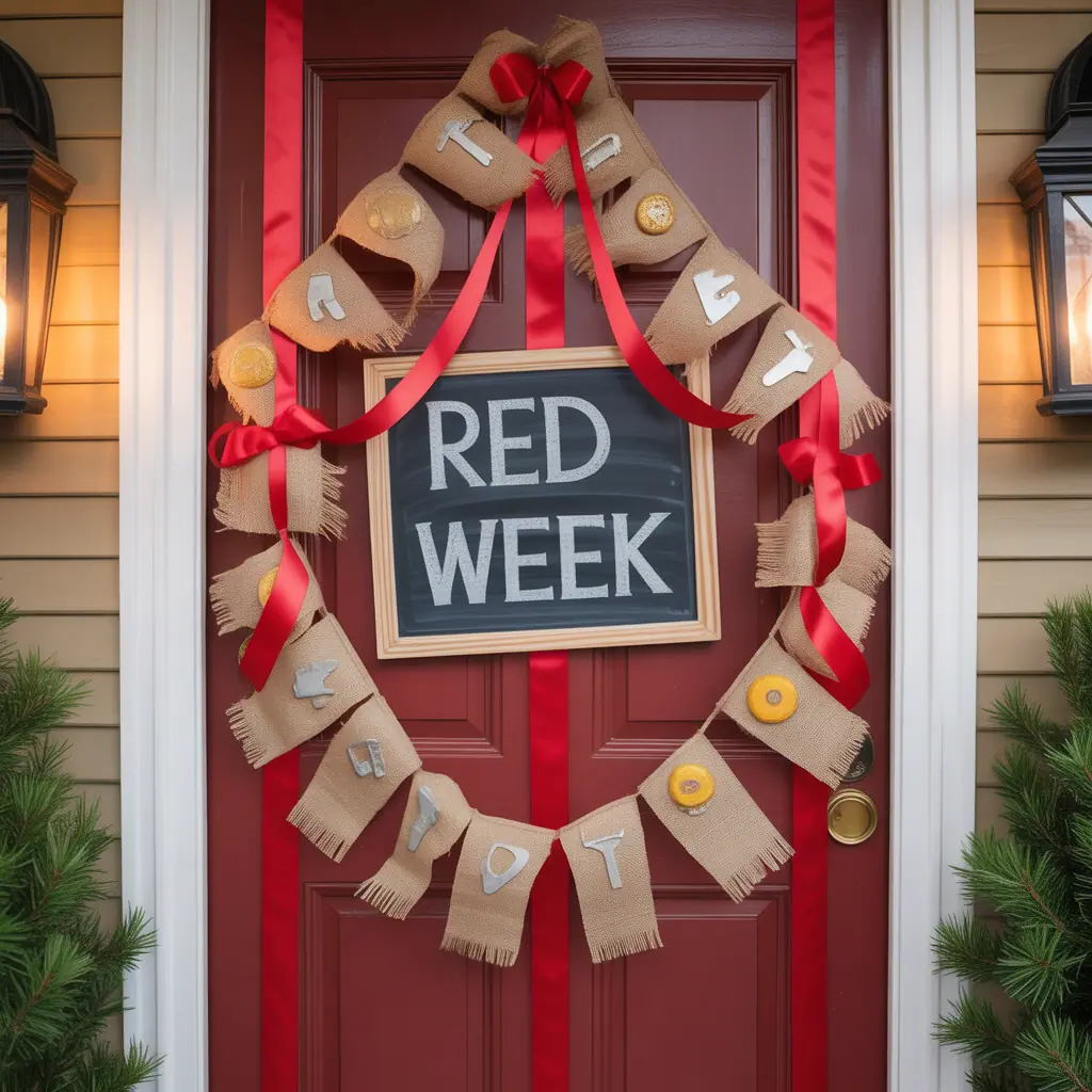 red ribbon week door decor ideas