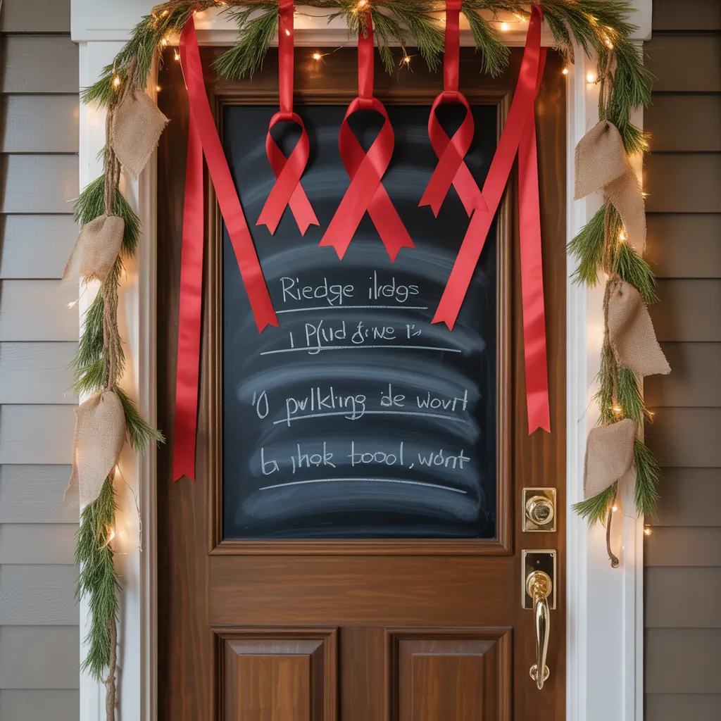 red ribbon week door decor ideas