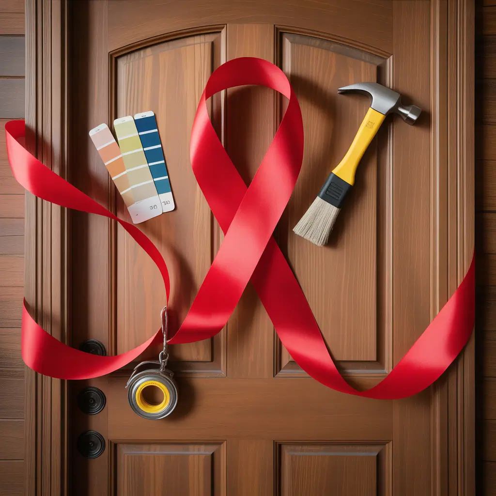 red ribbon week door decor ideas