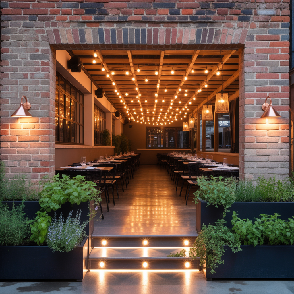 restaurant patio lighting inspiration