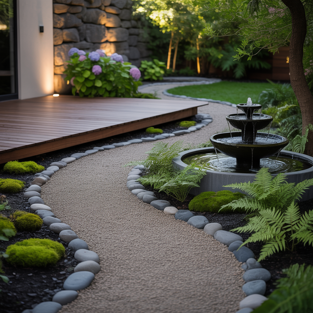river rock landscaping picture ideas