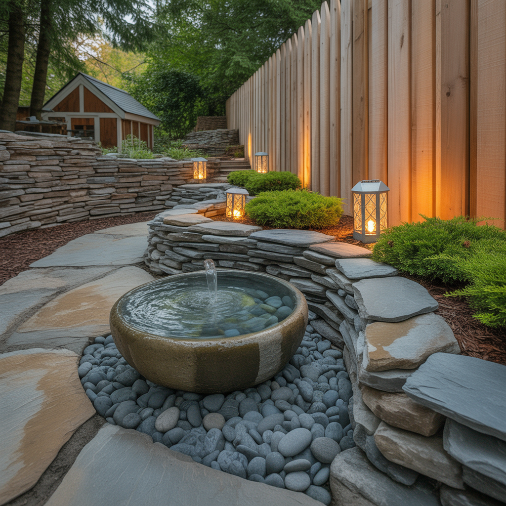 river rock landscaping picture ideas