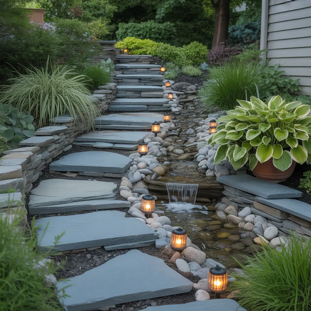 river rock landscaping picture ideas