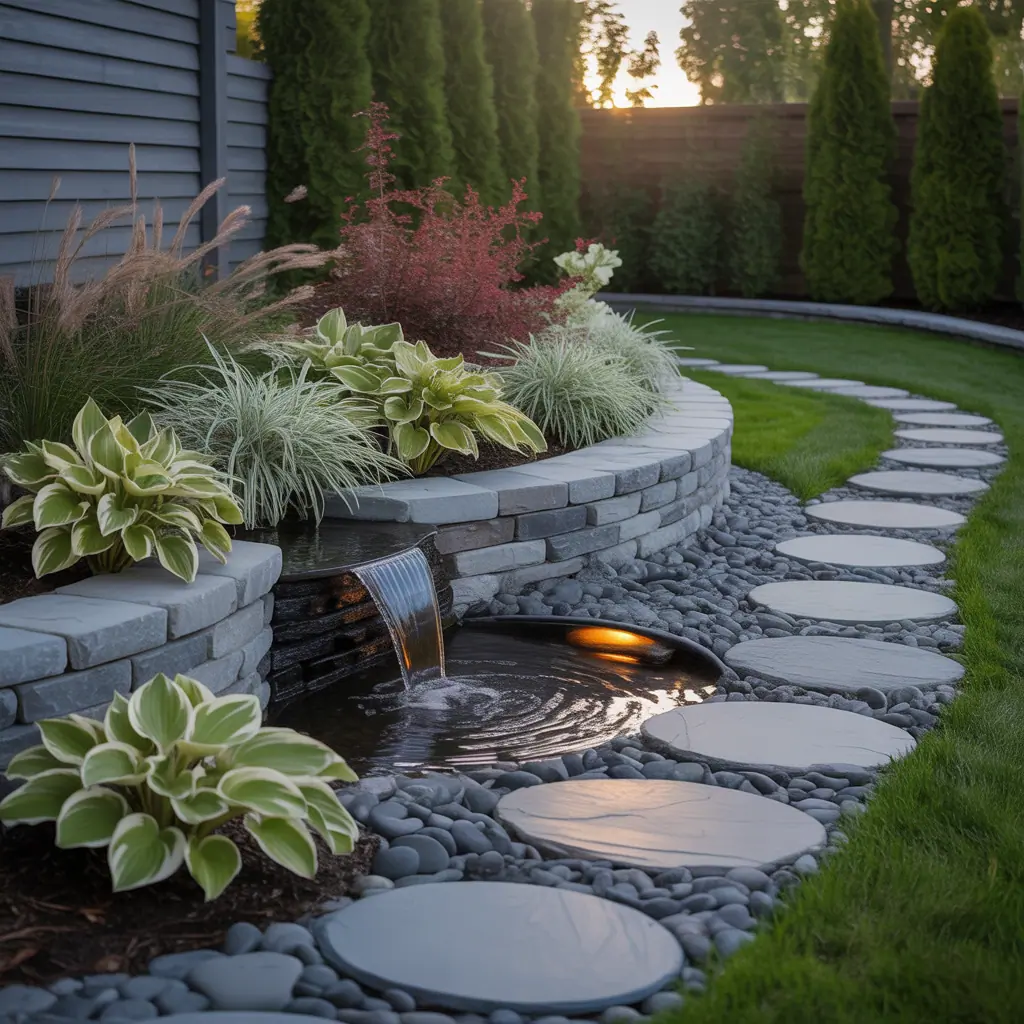 river rock landscaping picture ideas