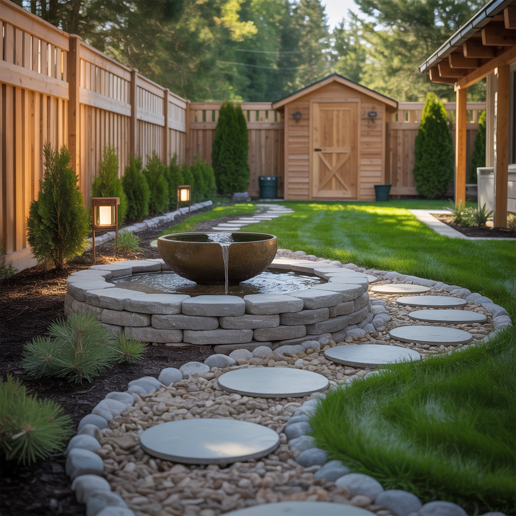 river rock landscaping picture ideas