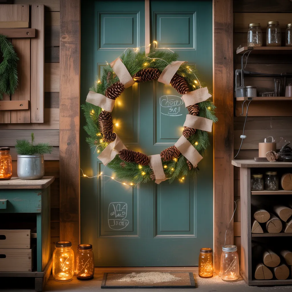 rustic christmas wreath inspiration