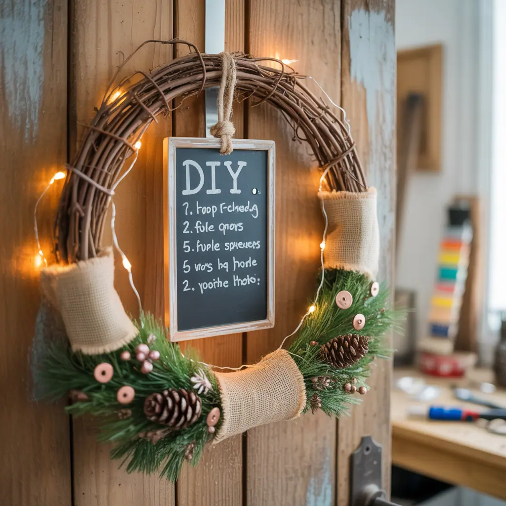 rustic christmas wreath inspiration