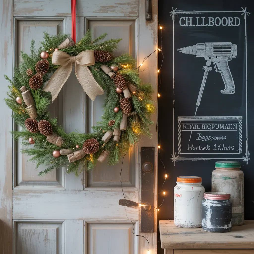 rustic christmas wreath inspiration