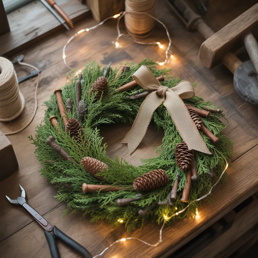 rustic christmas wreath inspiration