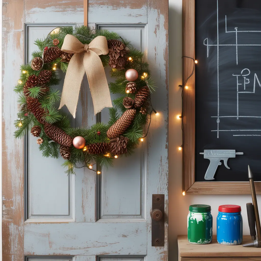 rustic christmas wreath inspiration