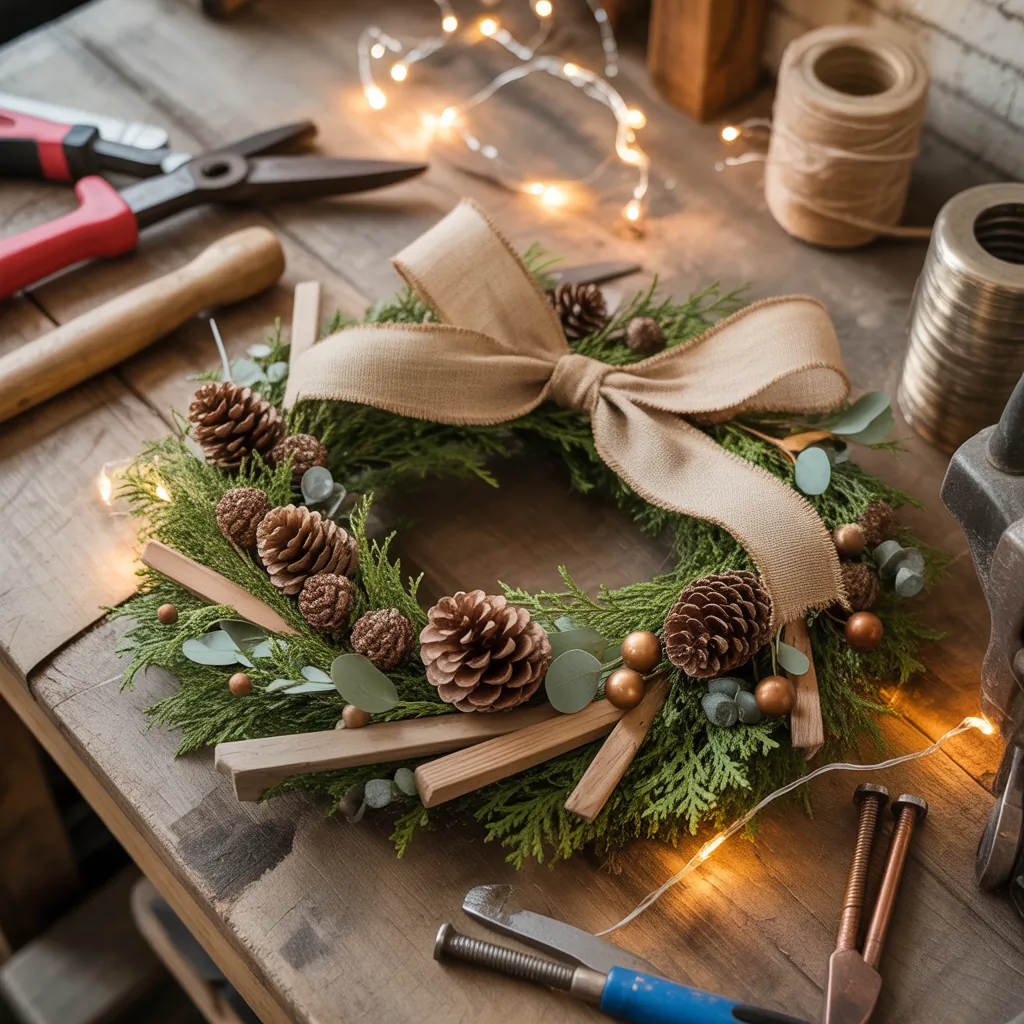 rustic christmas wreath inspiration