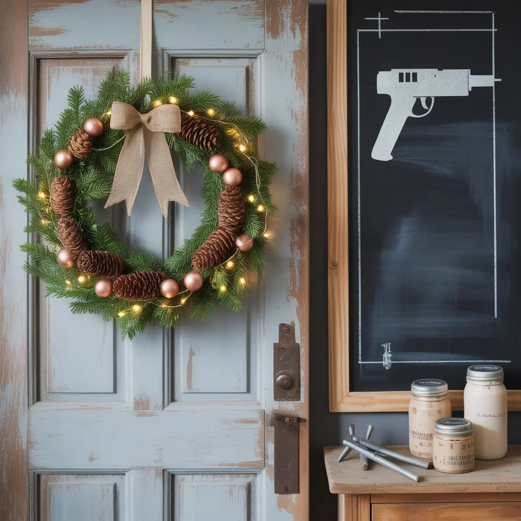 rustic christmas wreath inspiration