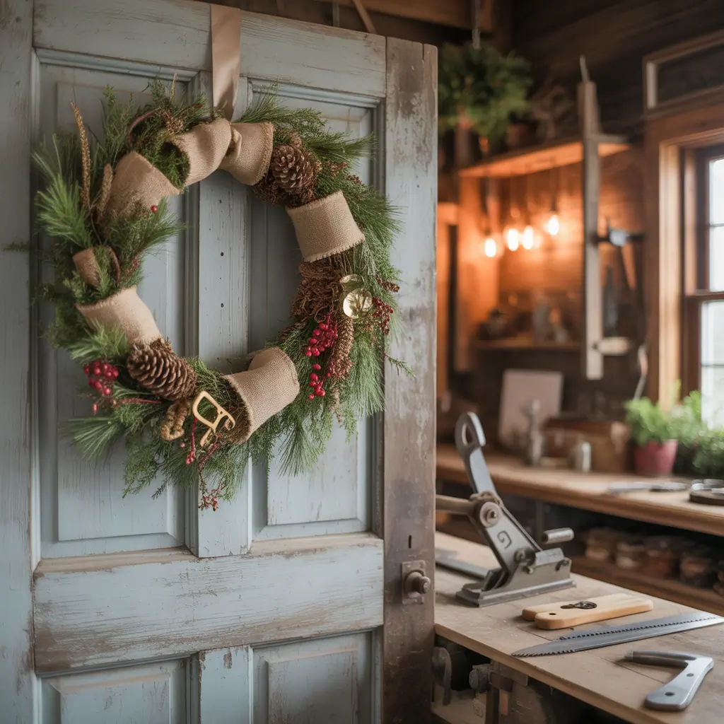 rustic christmas wreath inspiration