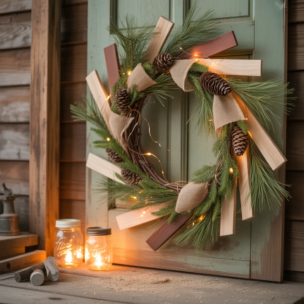 rustic christmas wreath inspiration