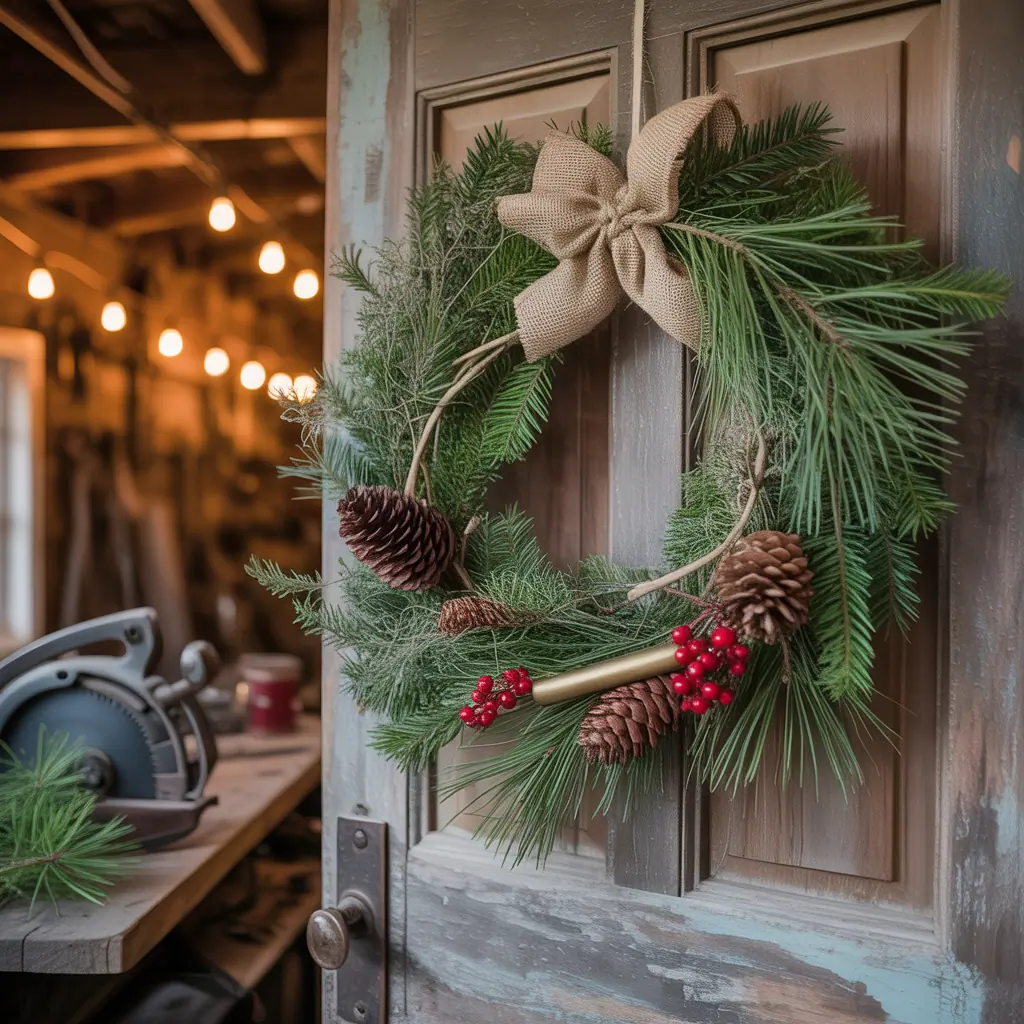 rustic christmas wreath inspiration