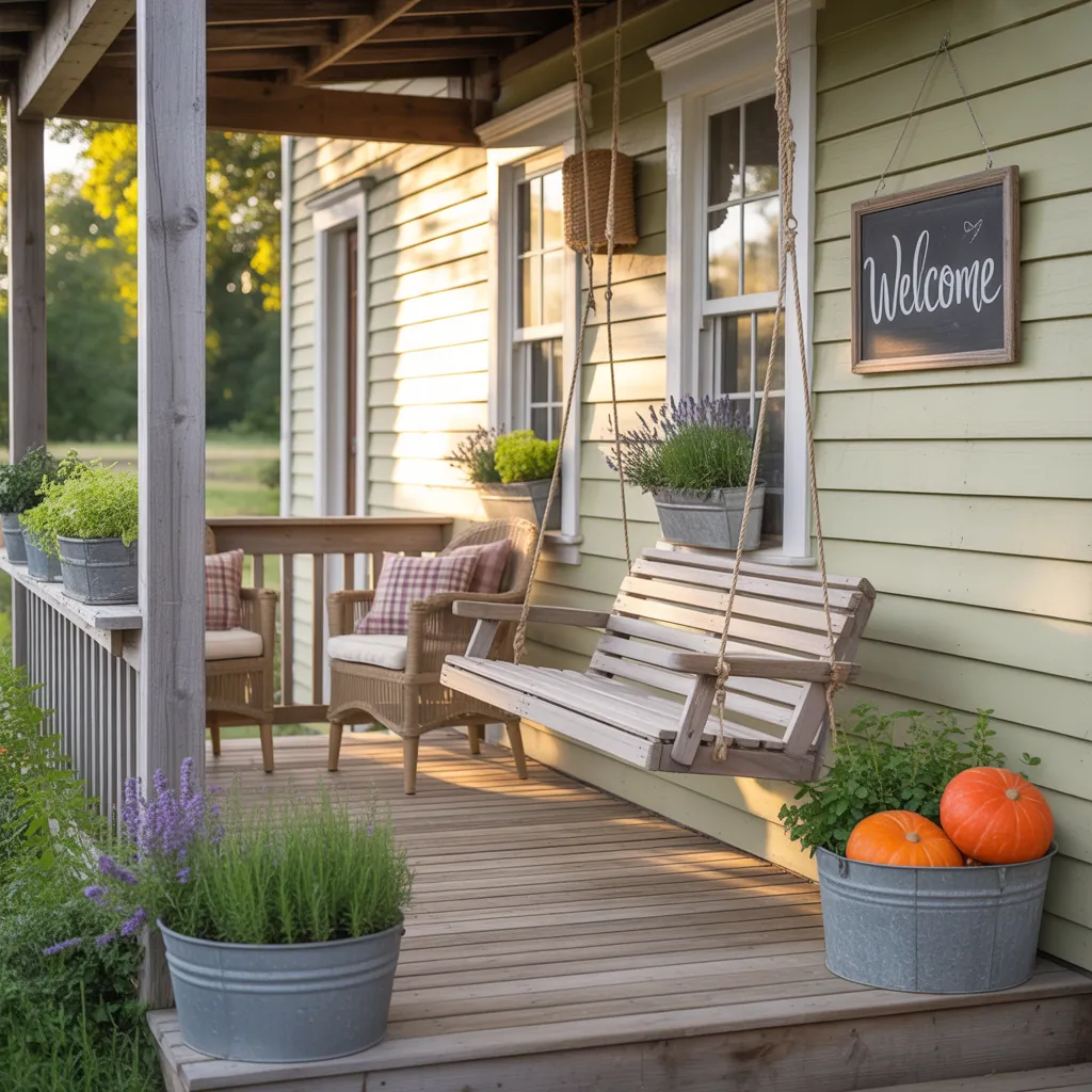 rustic farmhouse porch ideas